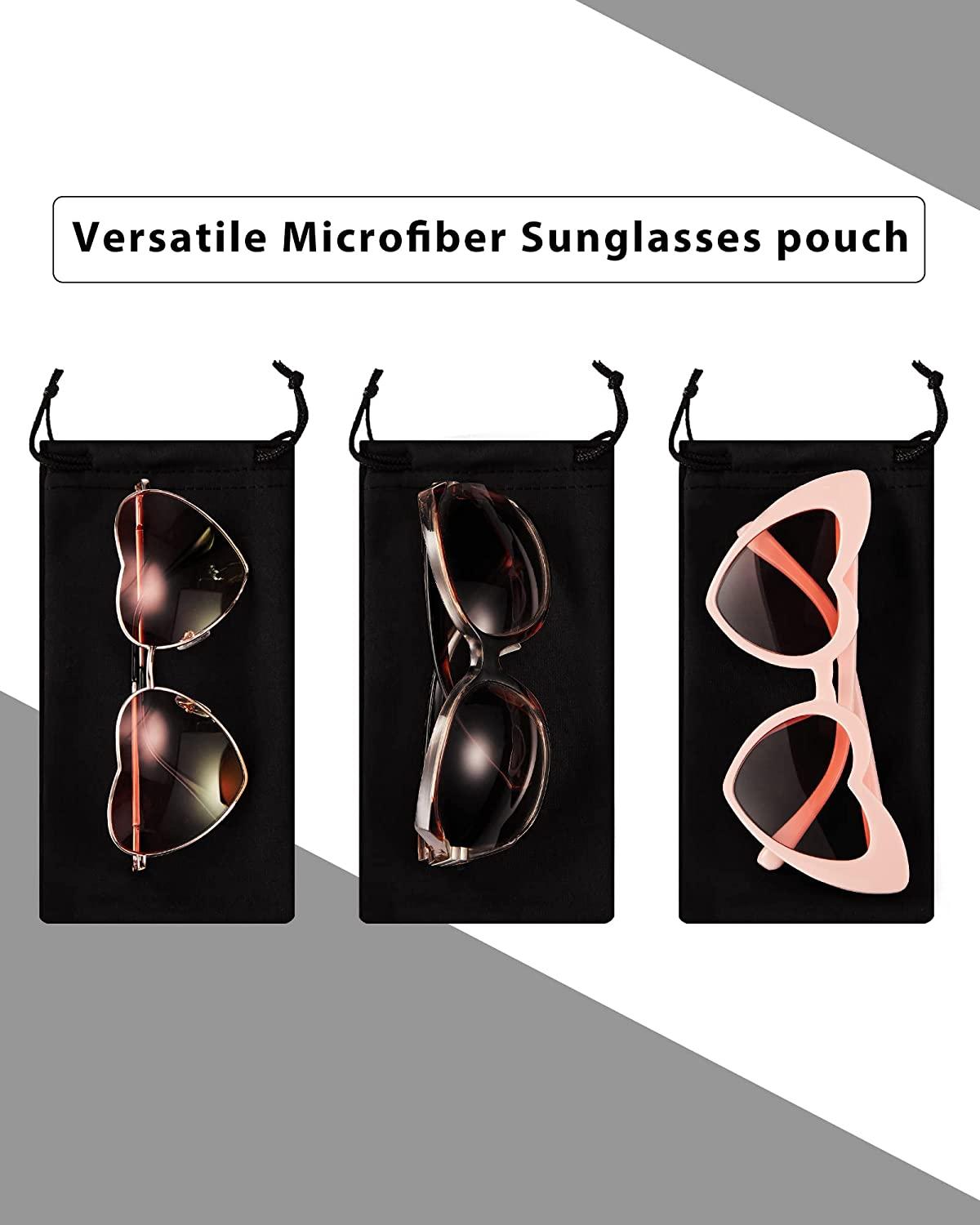 40 Pack Black Microfiber Glasses Sunglasses Case Pouch Bag with