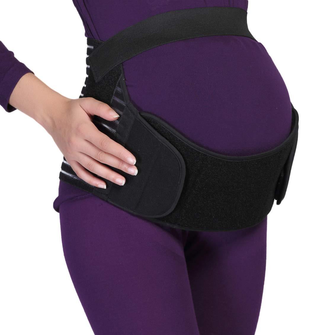 NeoTech Care Pregnancy Support Maternity Belt, Waist/Back/Abdomen Band, Belly  Brace, Black, Size L Large (Pack of 1) Black