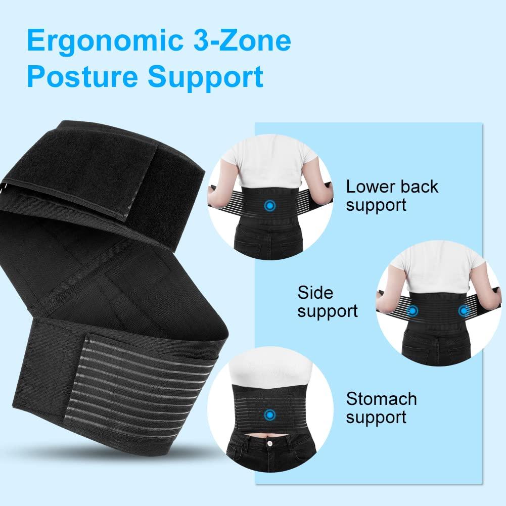ACWOO Adjustable Lower Back Support Brace for XL Sizes - Pain Relief ...