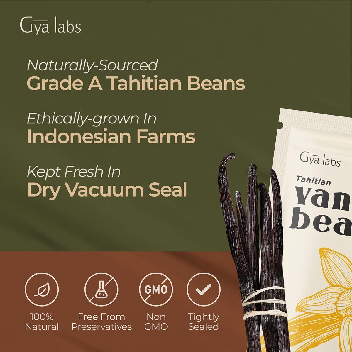 10 Tahitian Vanilla Beans Grade A+ Fresh Vanilla Bean Pods 5" 7" long, Caviar Rich