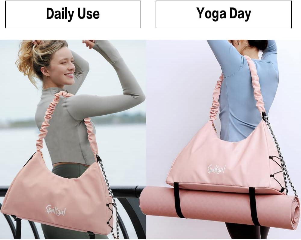 Yoga Gym Bags for Women Shoes Compartment Adjustable Yoga Mat Holder