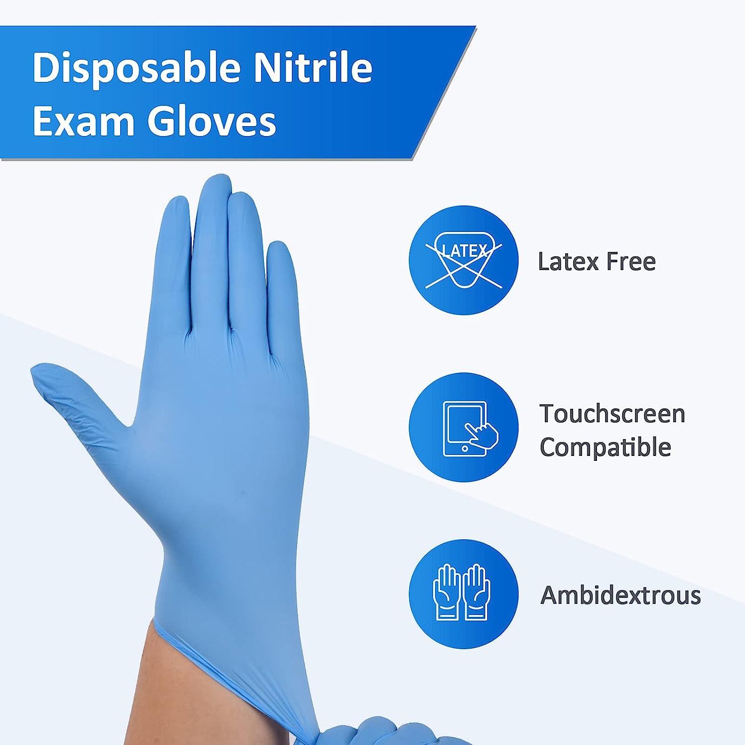 Schneider Nitrile Exam Gloves Blue, mil, Powder-Free, Latex