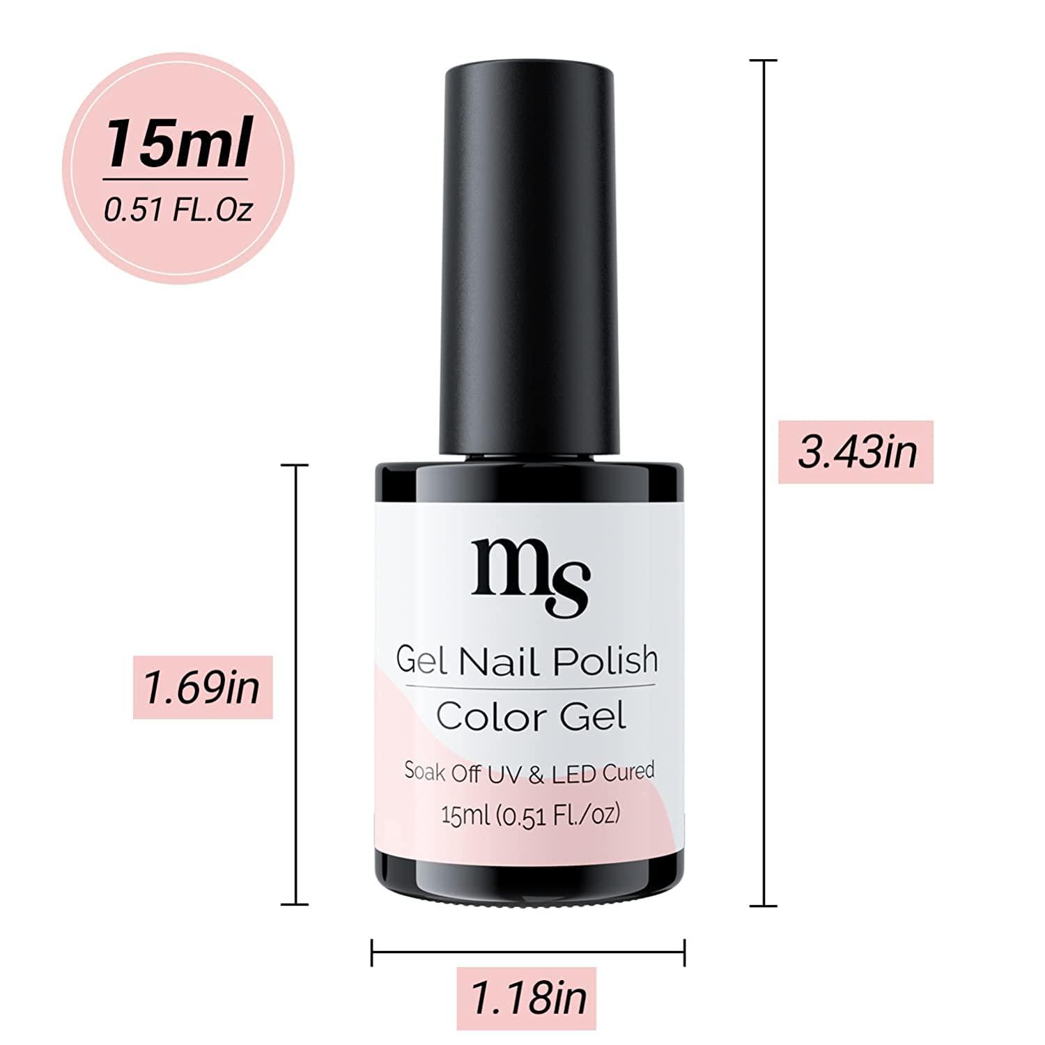 Gold and Silver Gel Nail Polish, 2 Colors Glitter Shimmer Gold Silver