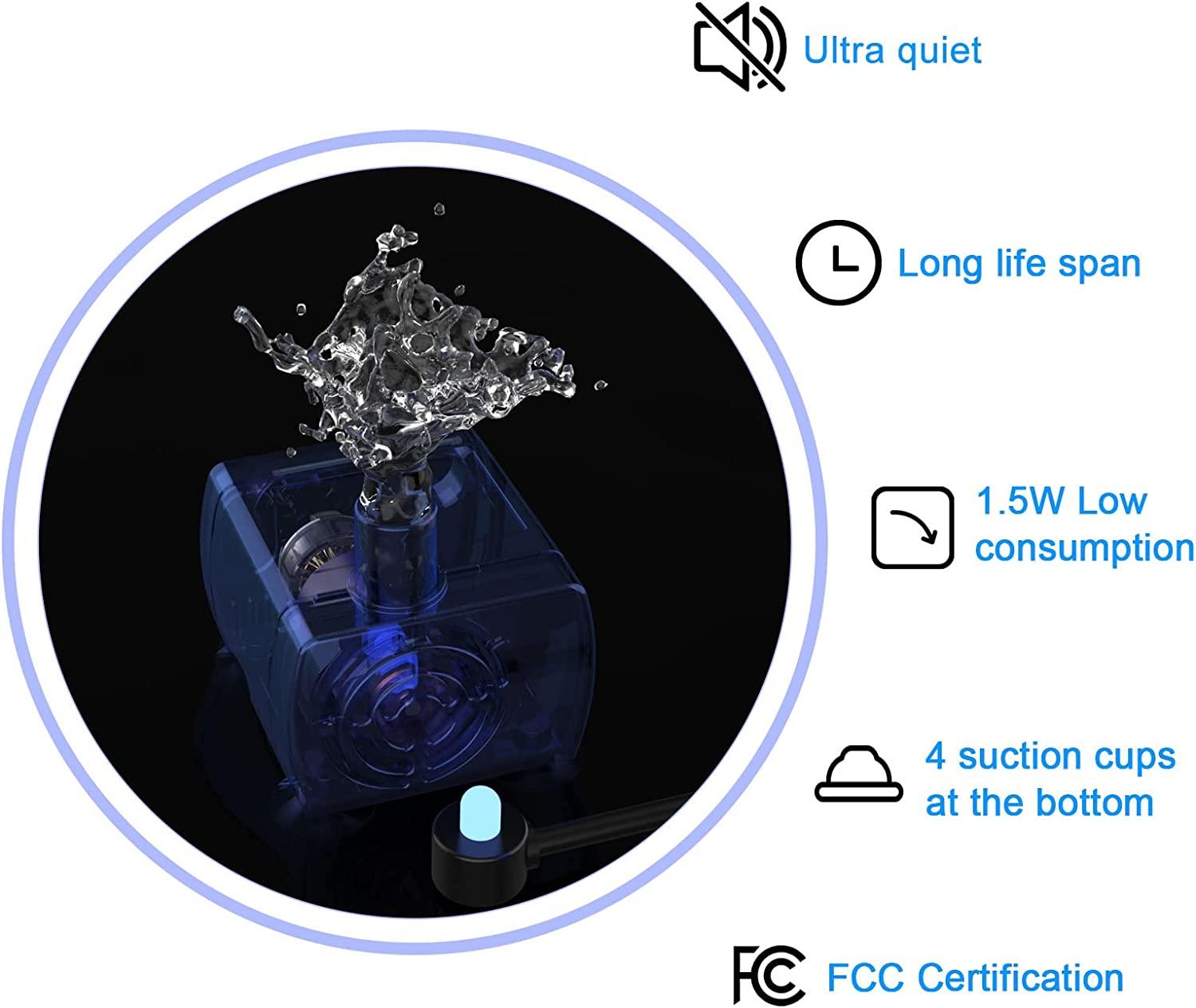 Wonder Creature Cat Water Fountain with Stainless Steel Lid, 2.4L/81oz