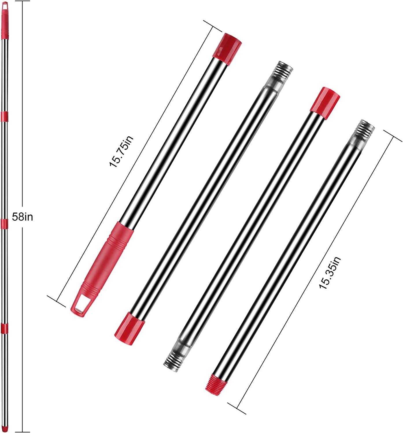 Spin Mop Replacement Handle DTOPNIOR 4Section 2.5to5 Foot Mop