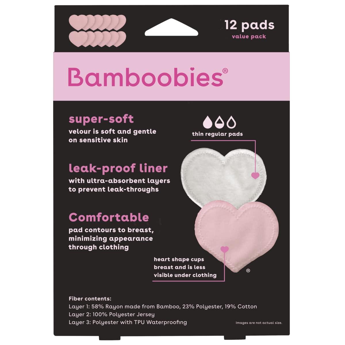 Bamboobies Washable Nursing Pads for Breastfeeding Value Pack, Reusable