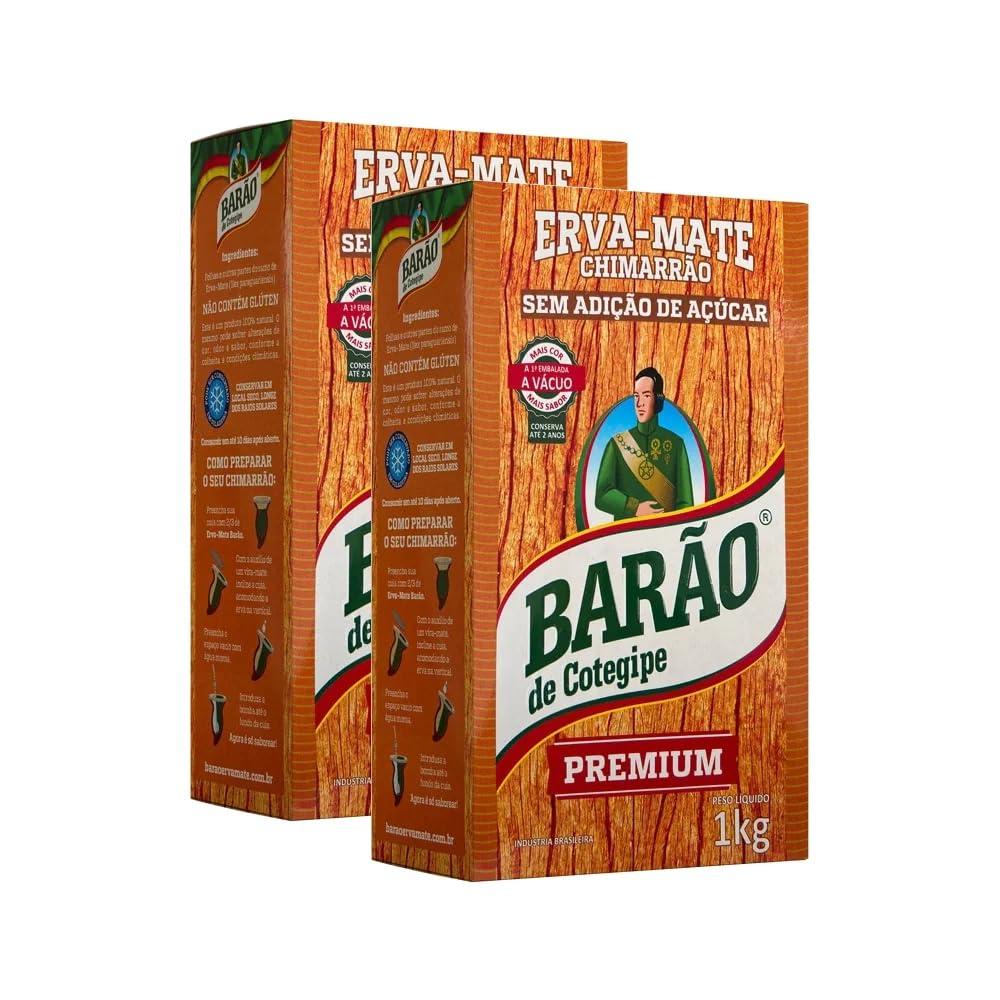 Pack Erva Mate PREMIUM Baro p/Chimarro 2x1Kg Authentic Brazilian