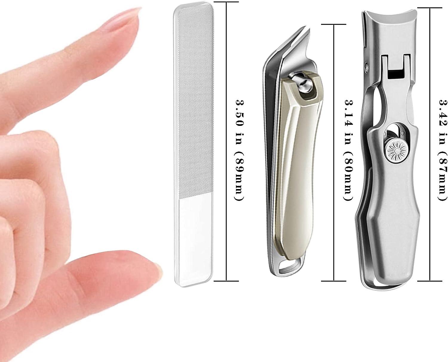 Nail Clippers for Thick Nails an Anti Splash Nail Clipper and a Slanted Nail  Clipper Set Professional Fingernail Clipper Toenail Clippers for Seniors  Men Women Adult