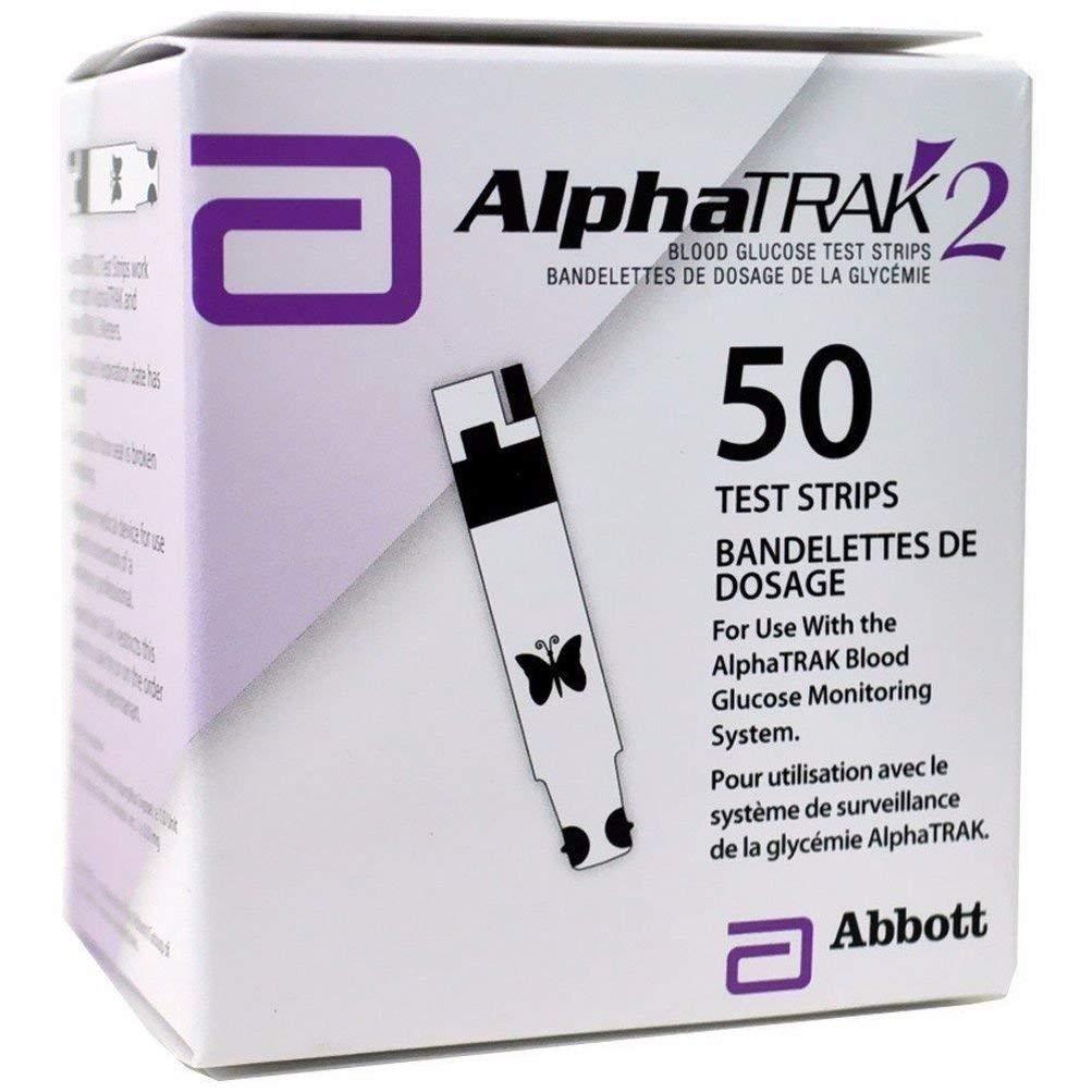 AlphaTRAK 2 Pet Blood Glucose Test Strips 50ct For Dogs & Cats with Diabetes