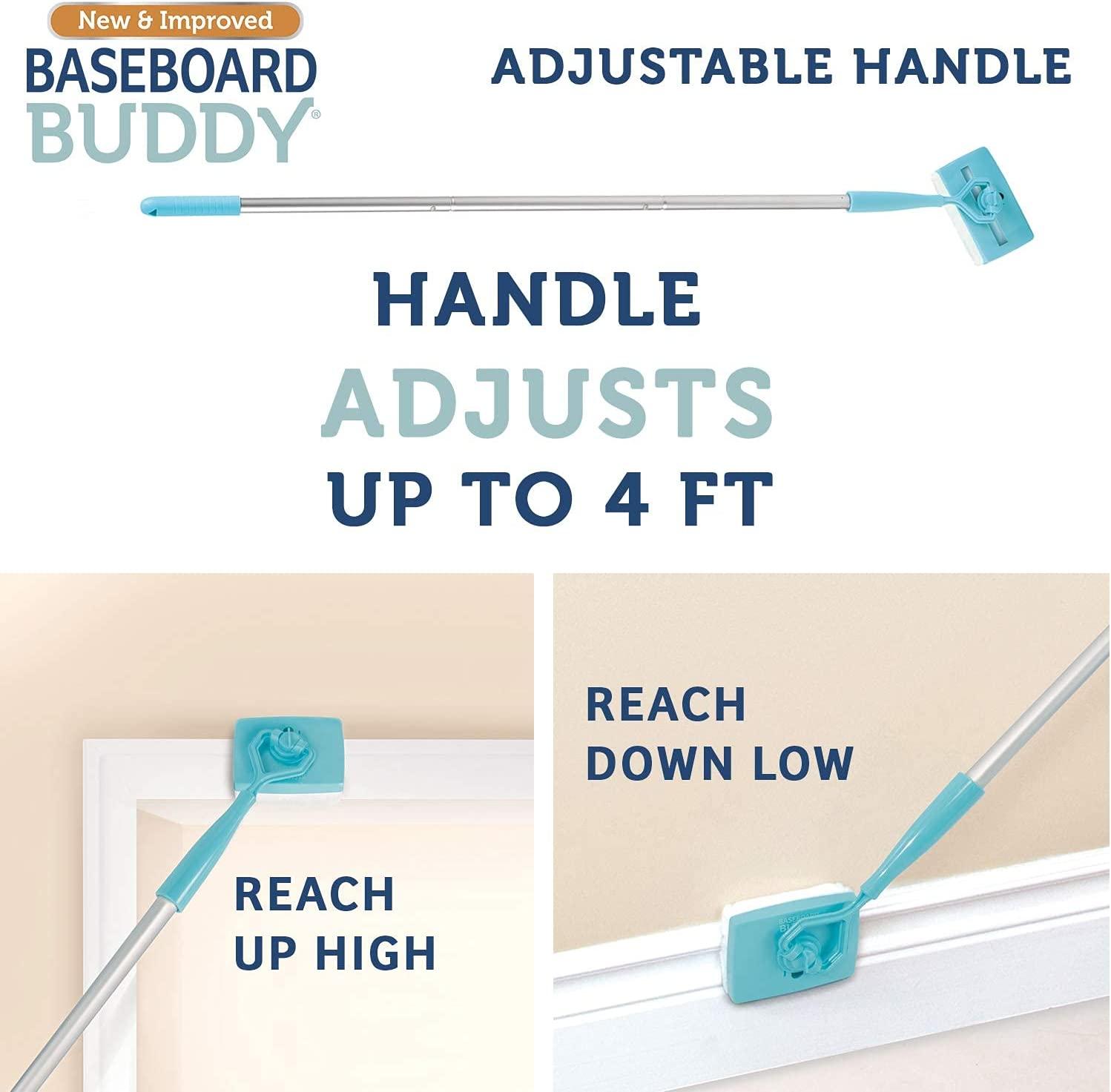 Baseboard Buddy Baseboard & Molding Cleaning Tool! Includes 1 Baseboard  Buddy and 3 Reusable Cleaning Pads, As Seen on TV