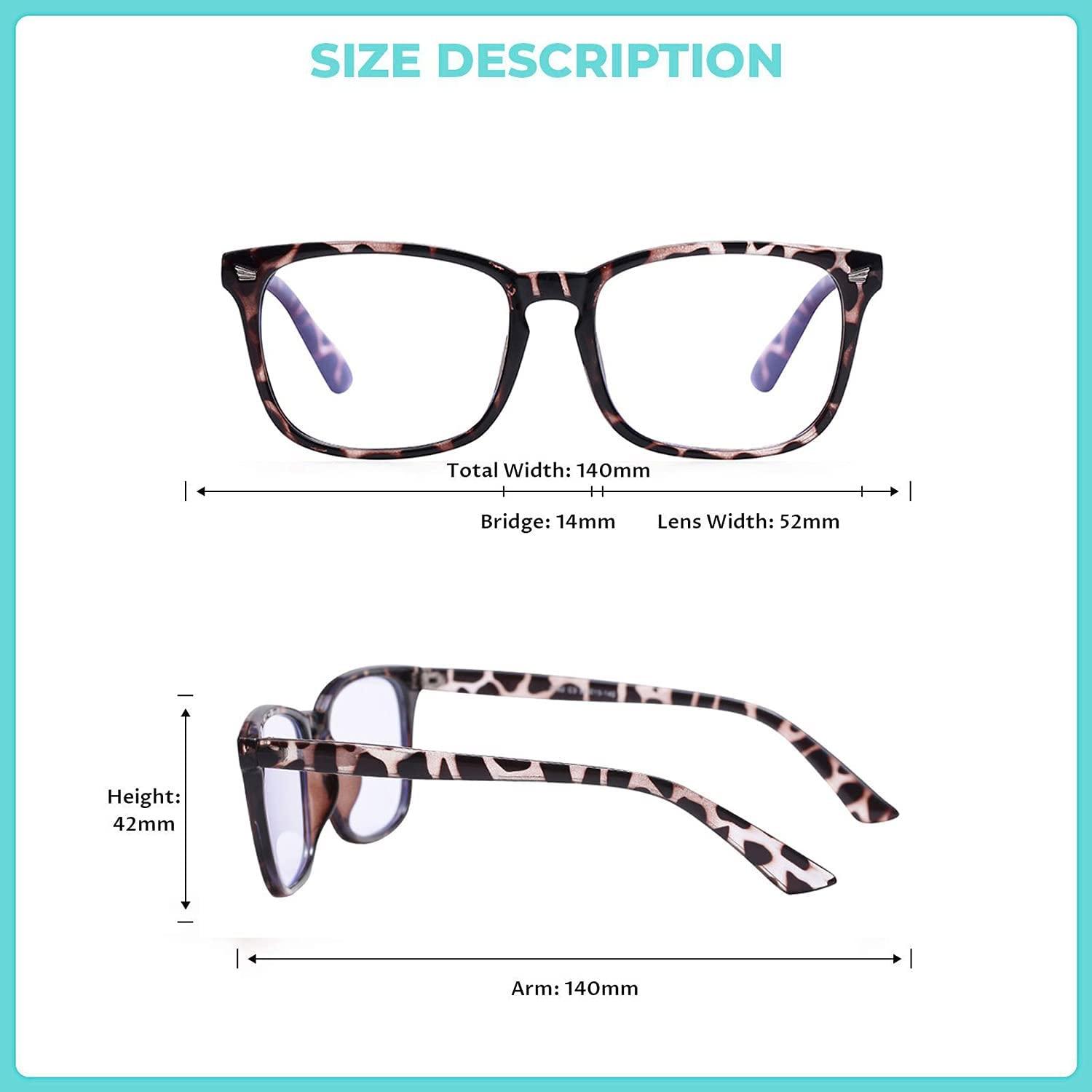 Blue Light Blocking Glasses Square Nerd Eyeglasses Frame Anti Blue Ray