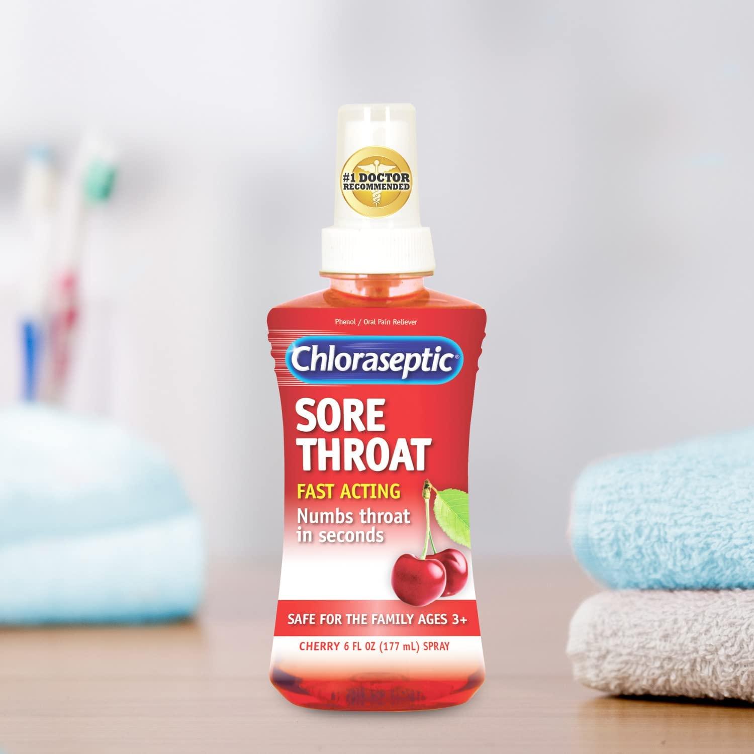 Chloraseptic Sore Throat Spray Cherry Flavor 6 fl oz Pack of 1