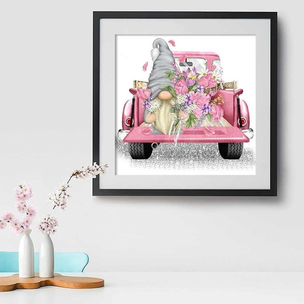 Tiwabb Stamped Cross Stitch Kits Gnome Truck Flower Cross Stitch Kits for  Adults Beginners Full Range of Cross-Stitch Stamped Kits Needlecrafts for  Home Wall Decor Cross Stitch Patterns 13.8x13.8inch Gnome Truck Cross