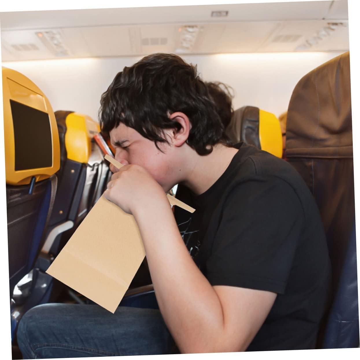 Sickness Vomit Hospital Bag 15pcs Vomit Bag Kraft Paper Light Brown