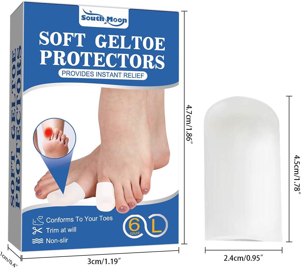 Gel Toe Caps 6 Pieces Big Toe Guards For Protection Of Ingrown Toenails Corns Calluses