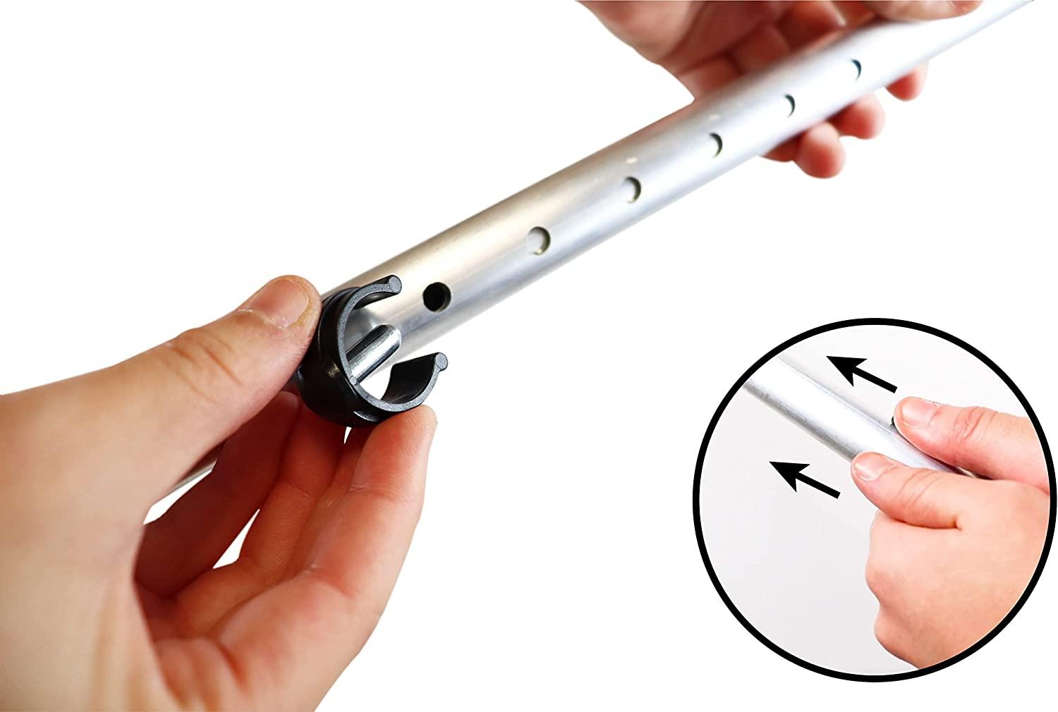 KMINA Forearm Crutches for Adults (x2 Units, Open Cuff), Adult