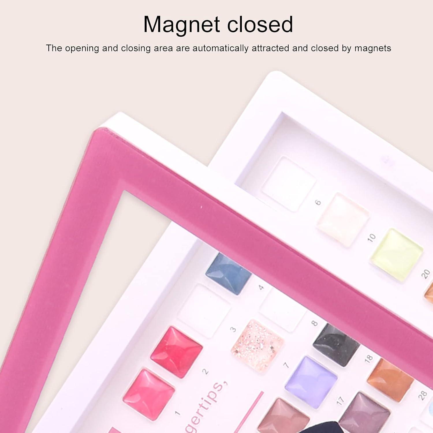80 Colors Nail Color Chart Display | Portable Nail Gel Polish Card Book ...