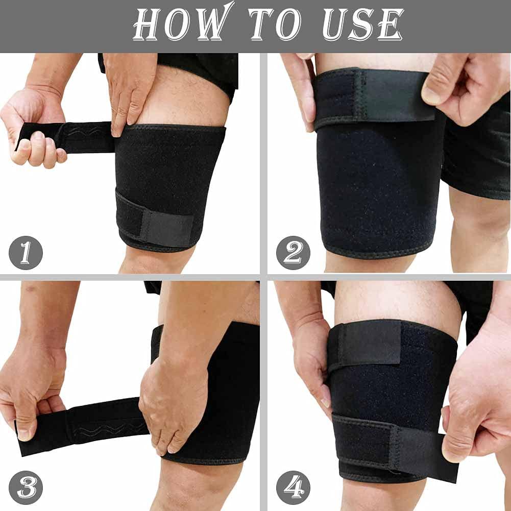 Thigh Compression Sleeves Thigh Support Brace Hamstring Wrap Adjustable