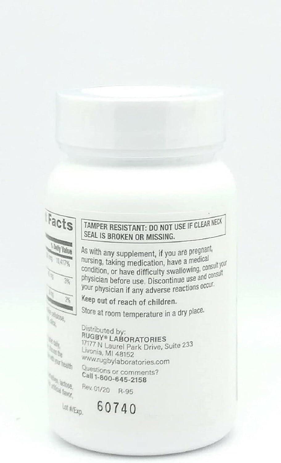 Rugby Laboratories Vitamin B12 250mcg Calcium 40mg Phosphorus 30mg