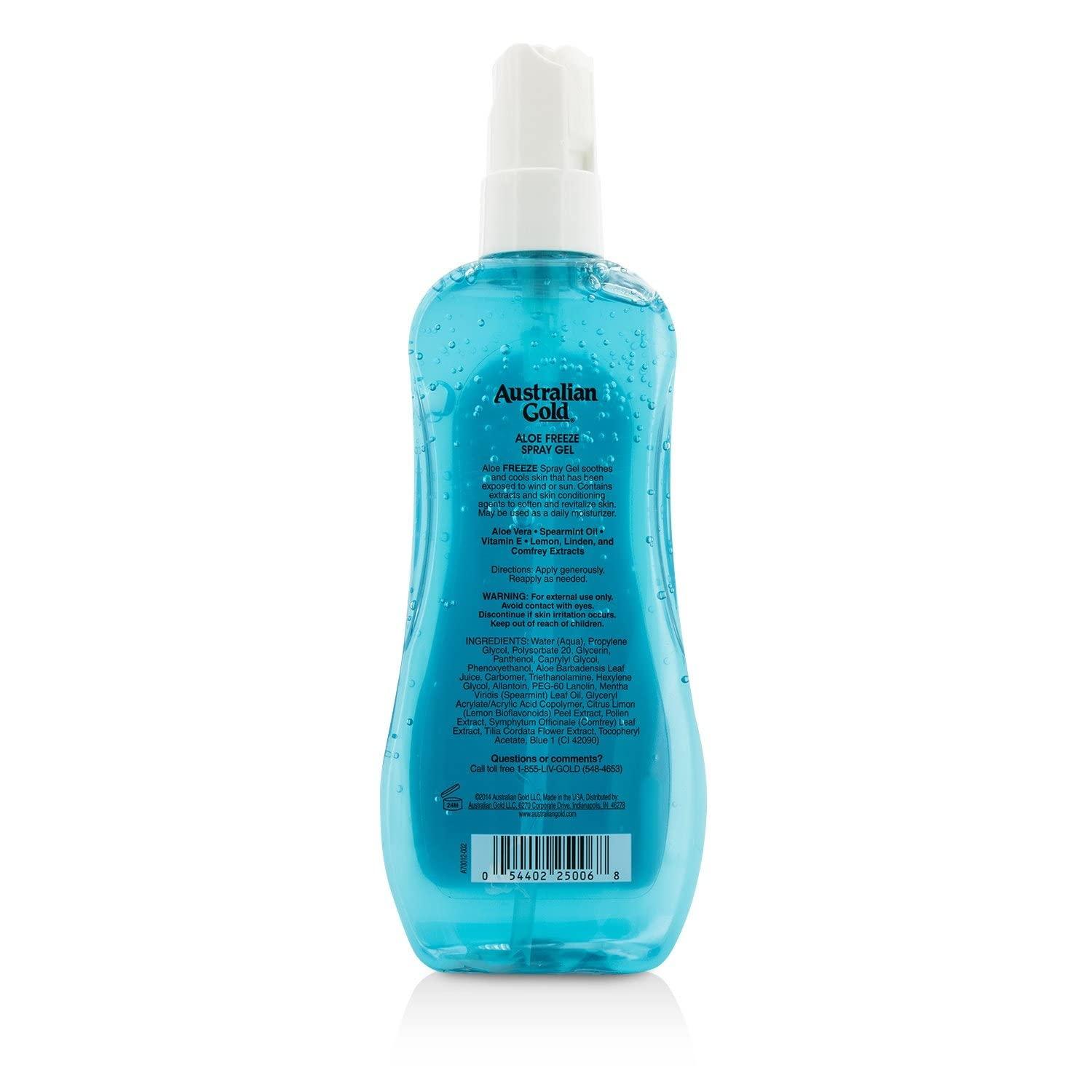 Australian Gold Aloe Freeze Spray Gel 8 Fl Oz - Soothing Sunburn Relief |  Buy Now with Express International Delivery | GoSupps.com