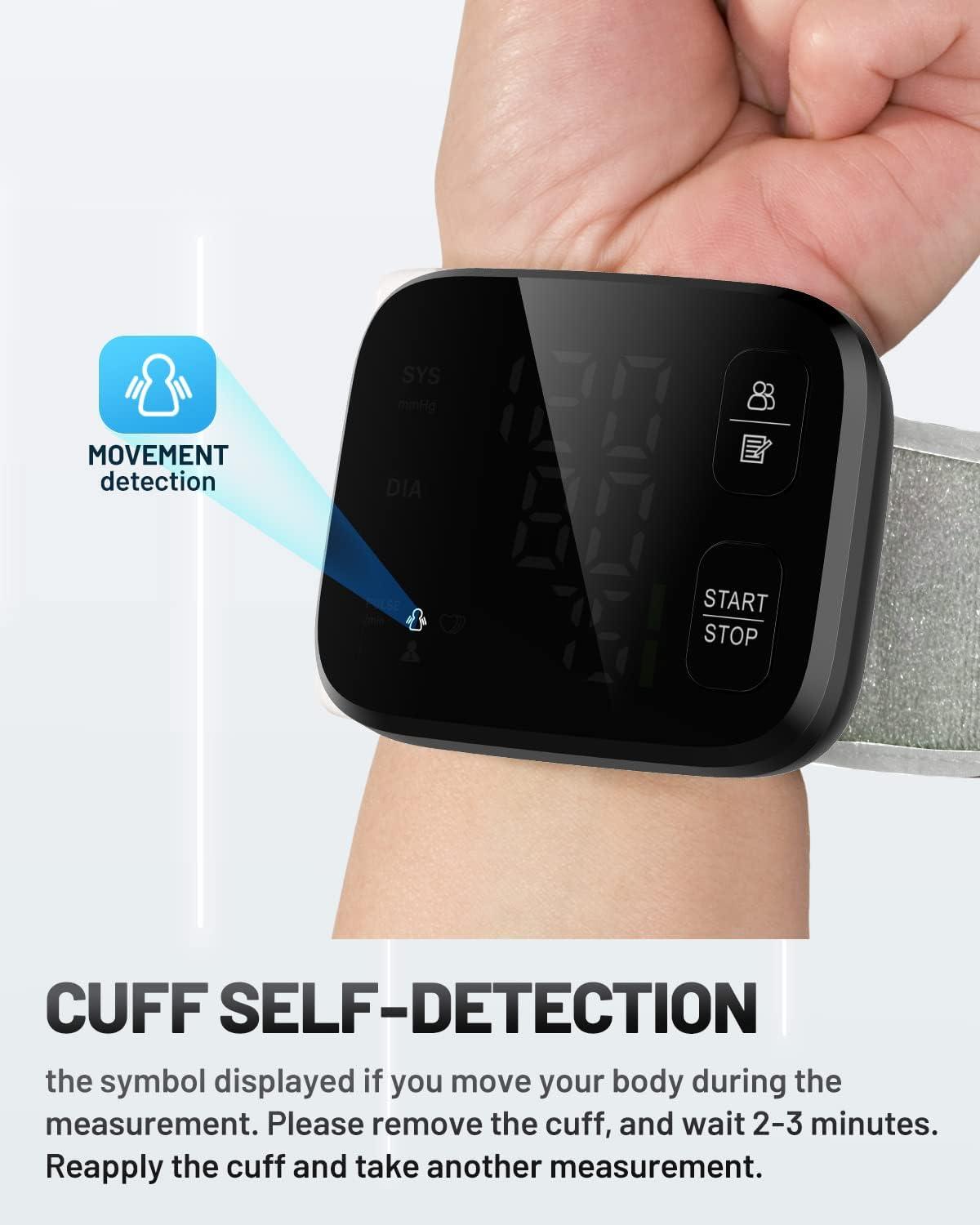Oklar Blood Pressure Monitor LED Backlit Display Automatic Wrist