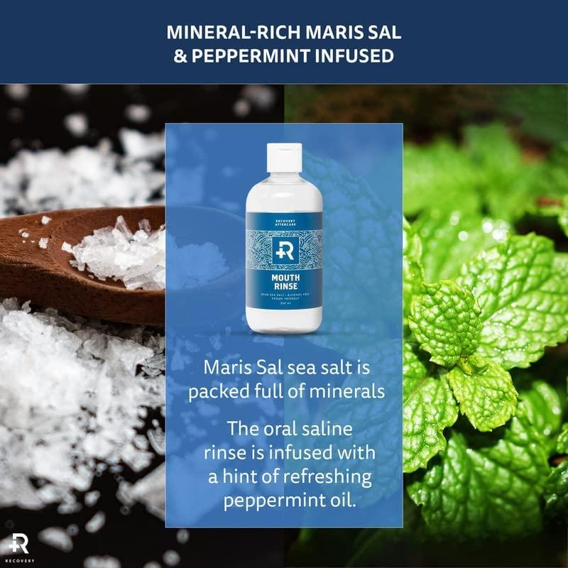 Recovery Oral Piercing Aftercare Sea Salt Mouth Rinse Alcohol Free