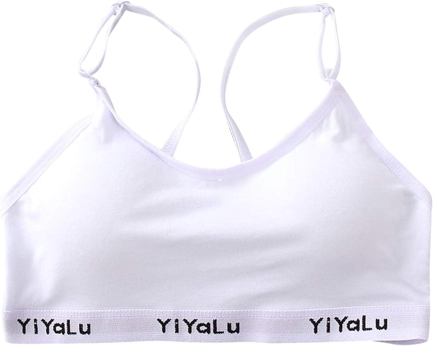 Girls Print Bra Sport Solid Training 3 Pack Racerback Underwear Color  Letter Pack of Sports Bras for Women D One Size