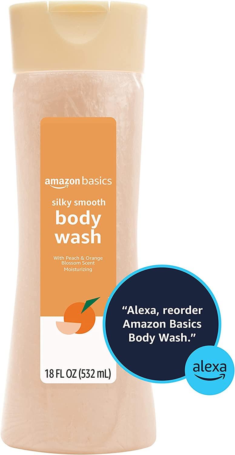 Amazon Basics Silky Smooth Body Wash, Peach and Orange Blossom Scent