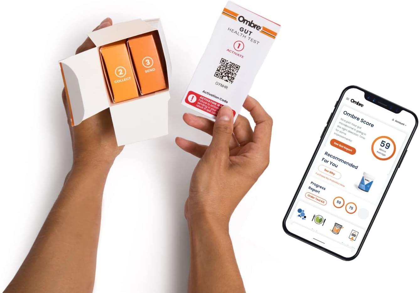 Ombre Gut Health Test Kit, Microbiome atHome Testing Kit for