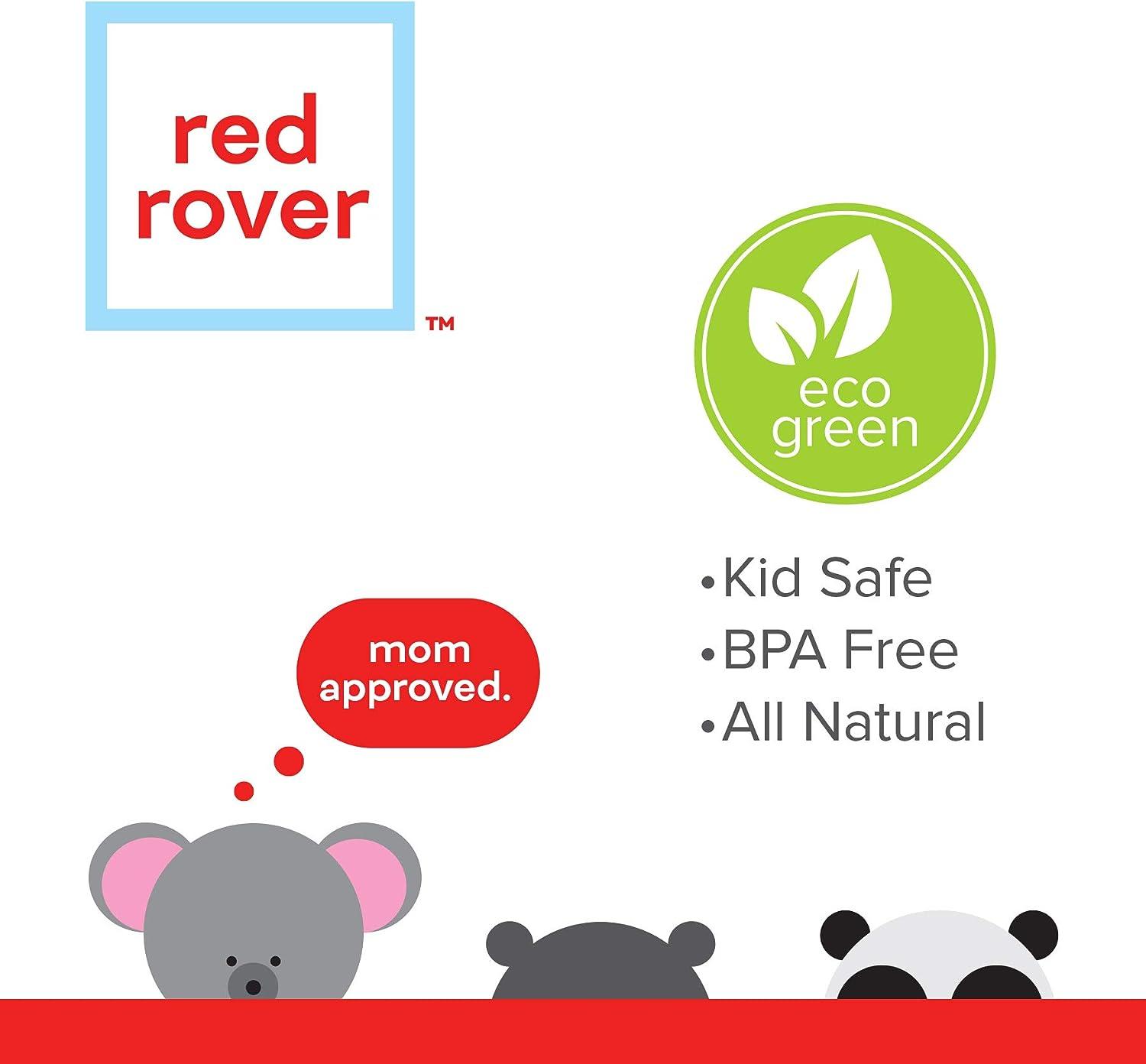 Red Rover Kids' Bamboo Dinner Set Off-White Hippo Design | 2.75 x 11 x ...