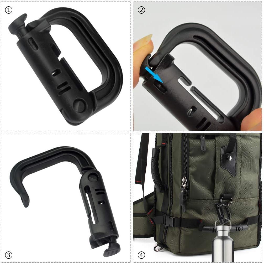 Topbuti 18 pcs Multipurpose Grimlock D-Ring Locking Molle Clips
