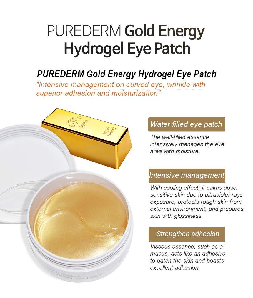 Purderm Gold Energy Hydro Gel Eye Patches (60 Sheets) Rejuvenate and