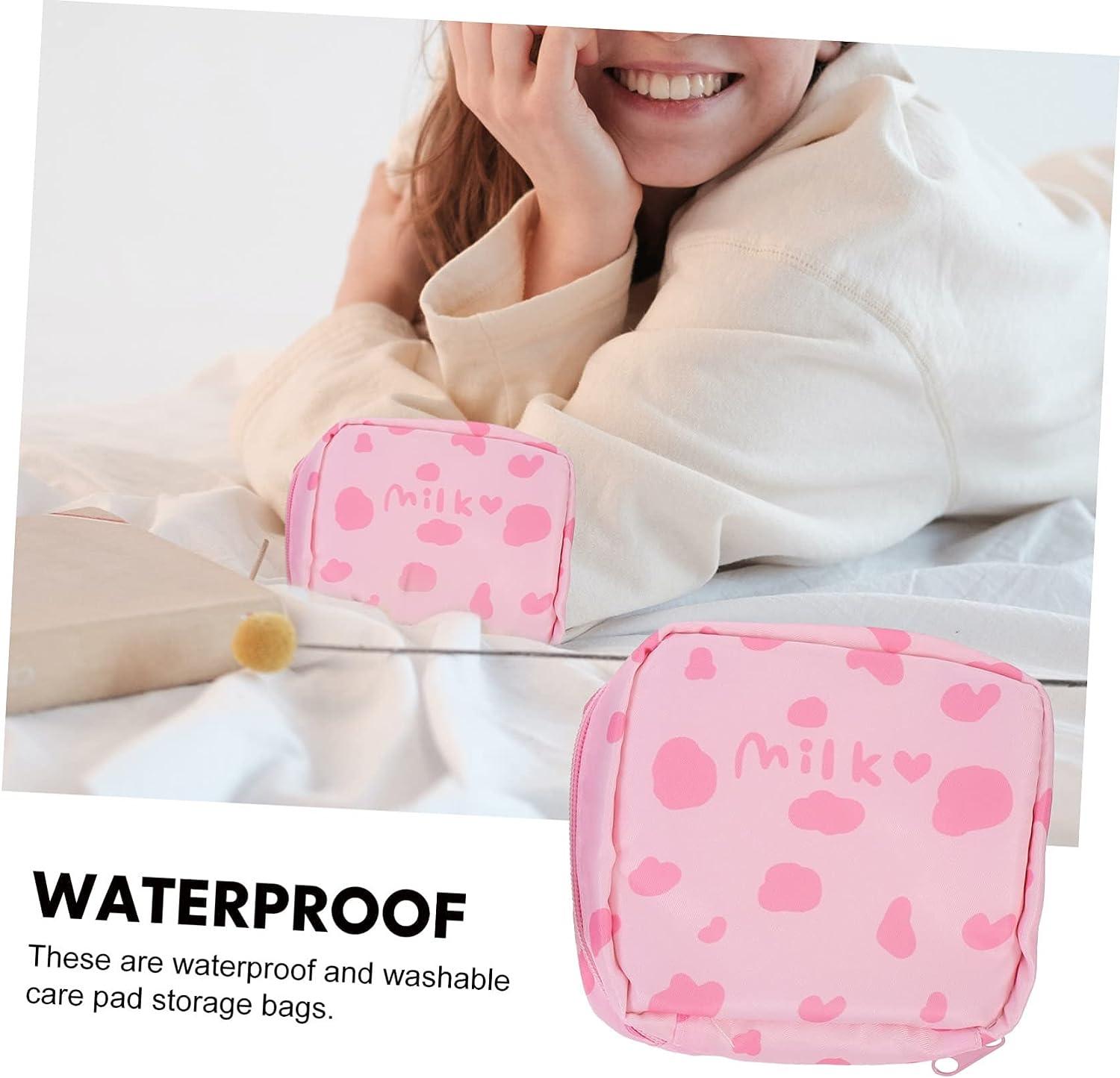 Period Pouch Portable Tampon Storage Bag,Tampon Holder for Purse Feminine  Product Organizer,Polka Dots Pink : Health & Household 