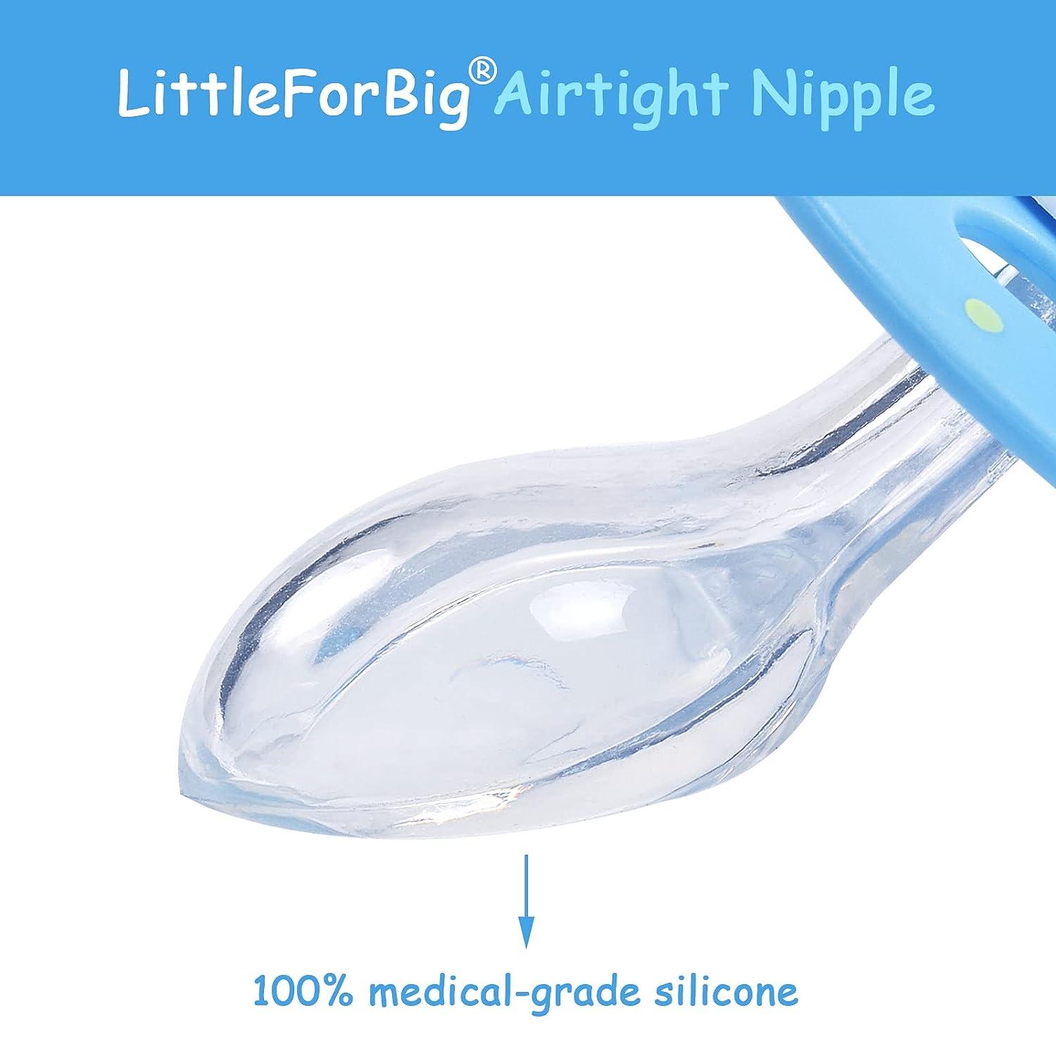 LittleForBig BIGSHIELD Gen-II – Set Ciuccio Per Adulti Con Stampa Cuccioli E Gattini (Rosa E Blu)
