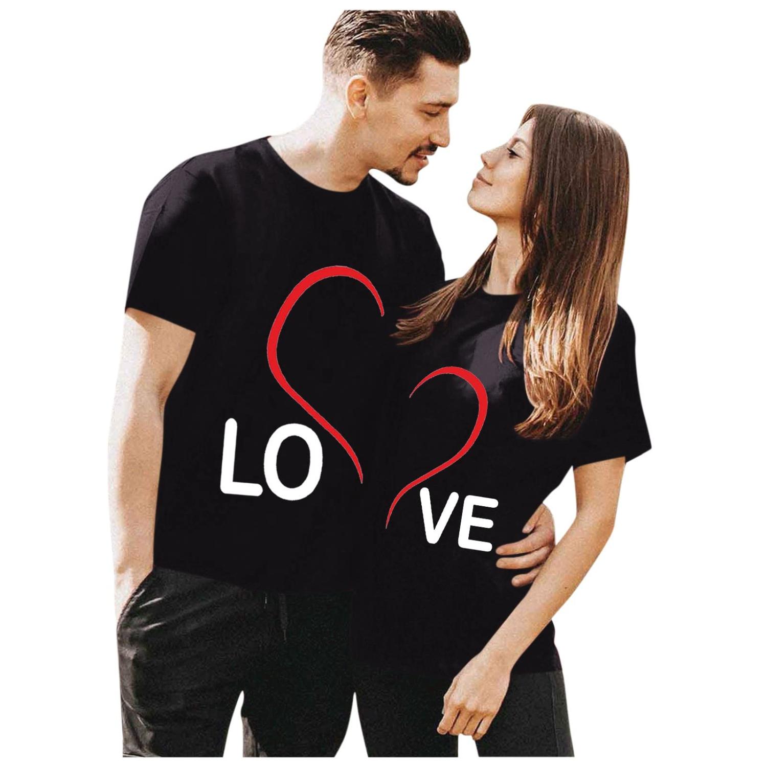 Xlnuln Matching Shirts for Couples Couple Matching Tees Shirt for