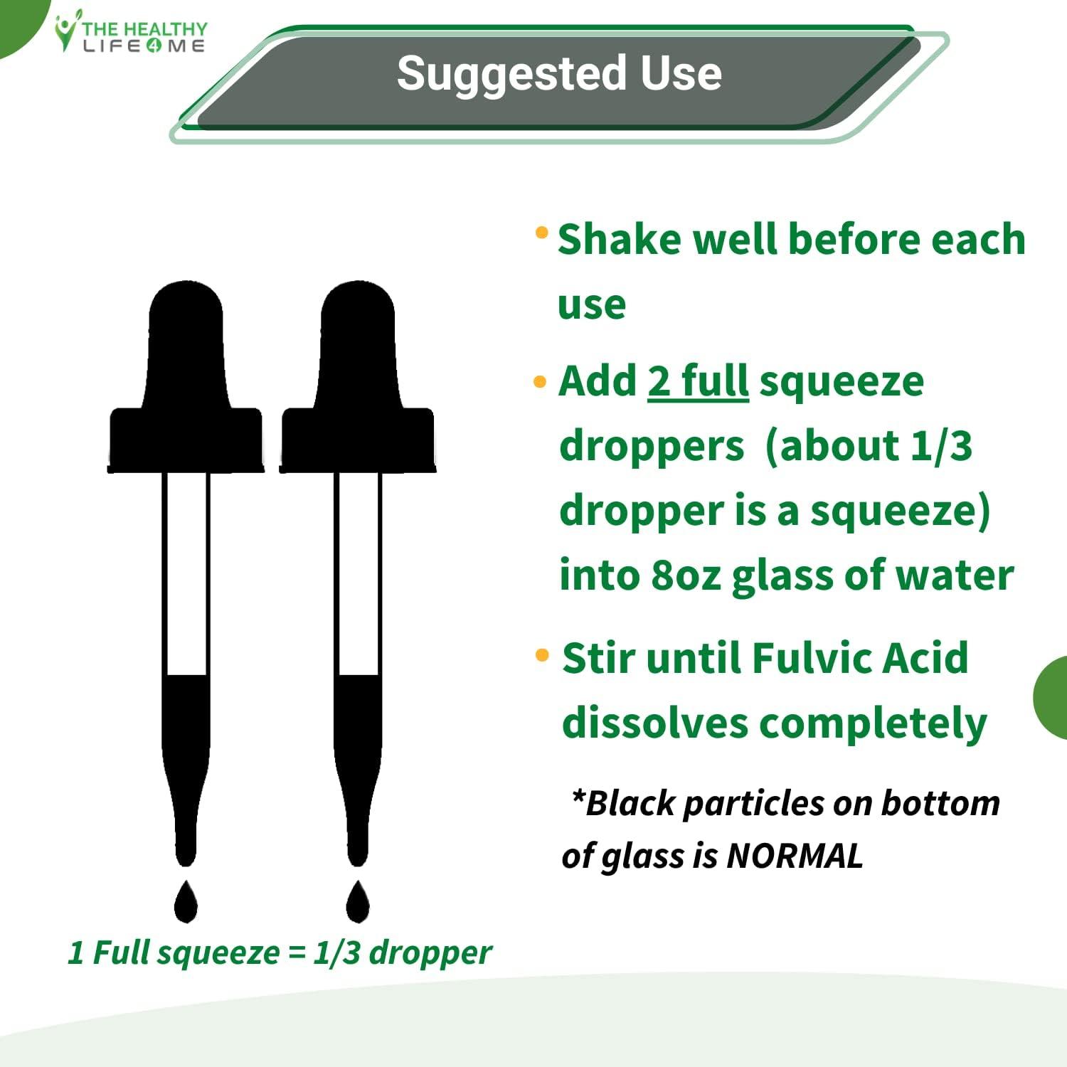 Organic Fulvic Acid + 72 Trace Minerals Dietary Supplement for Digestion, Hydration, Energy & pH