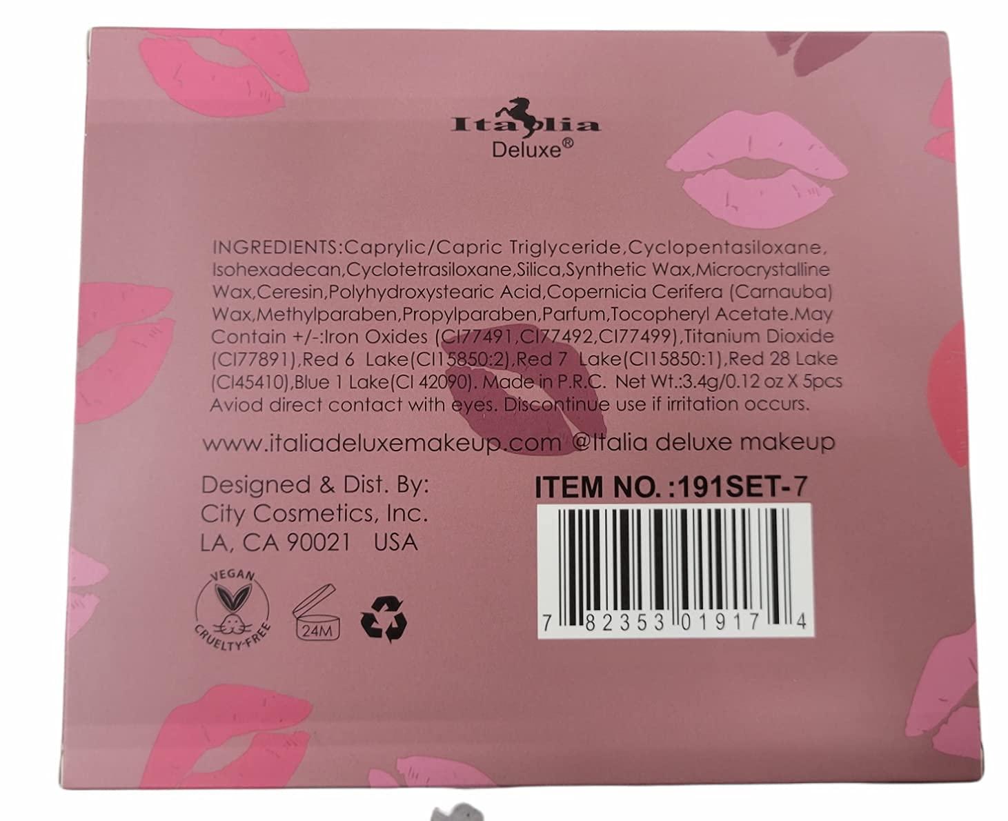 Italia Deluxe Top Five Mousse Matte Lipstick Set (Baddie Babe)