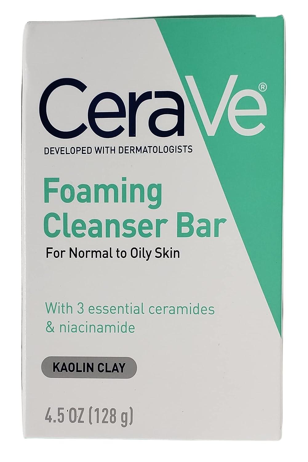 CeraVe Foaming Cleanser Bar for Normal to Oily Skin Bundle of 6