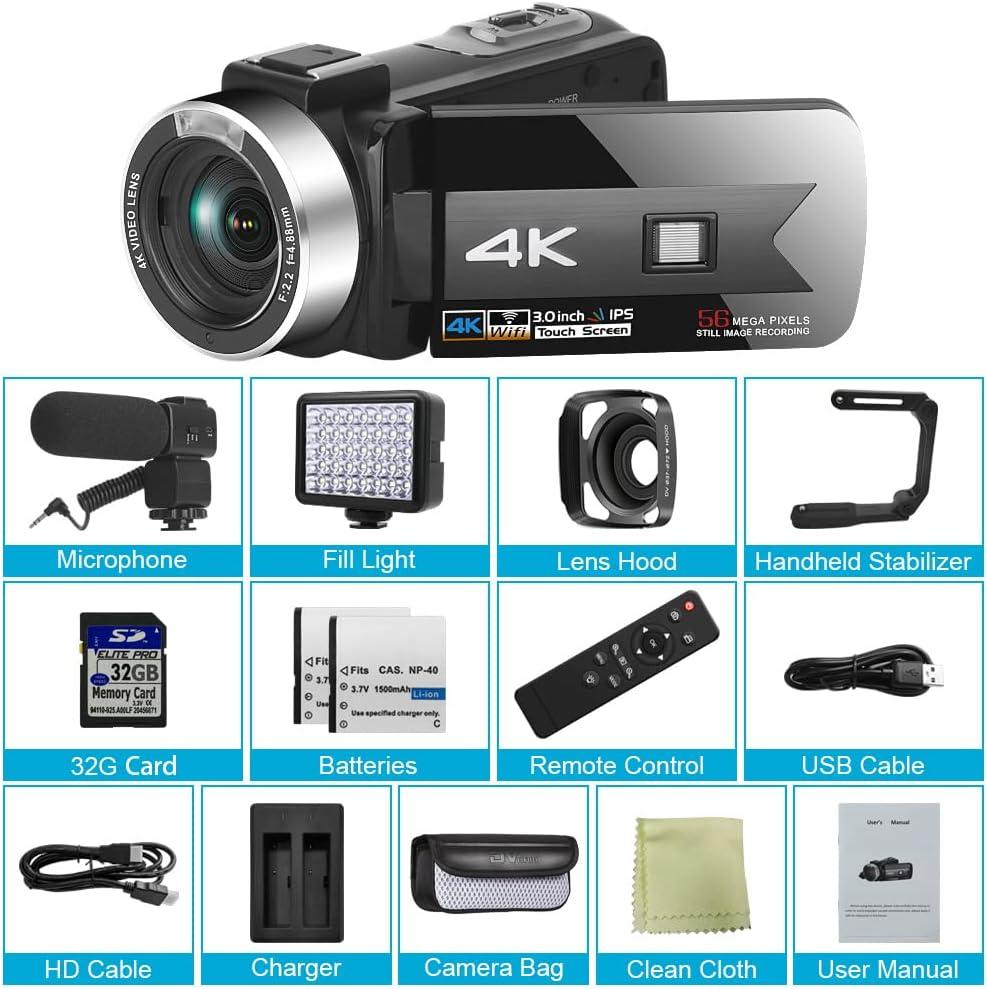 komery k1 56mp 16x zoom 4k video camera camcorder