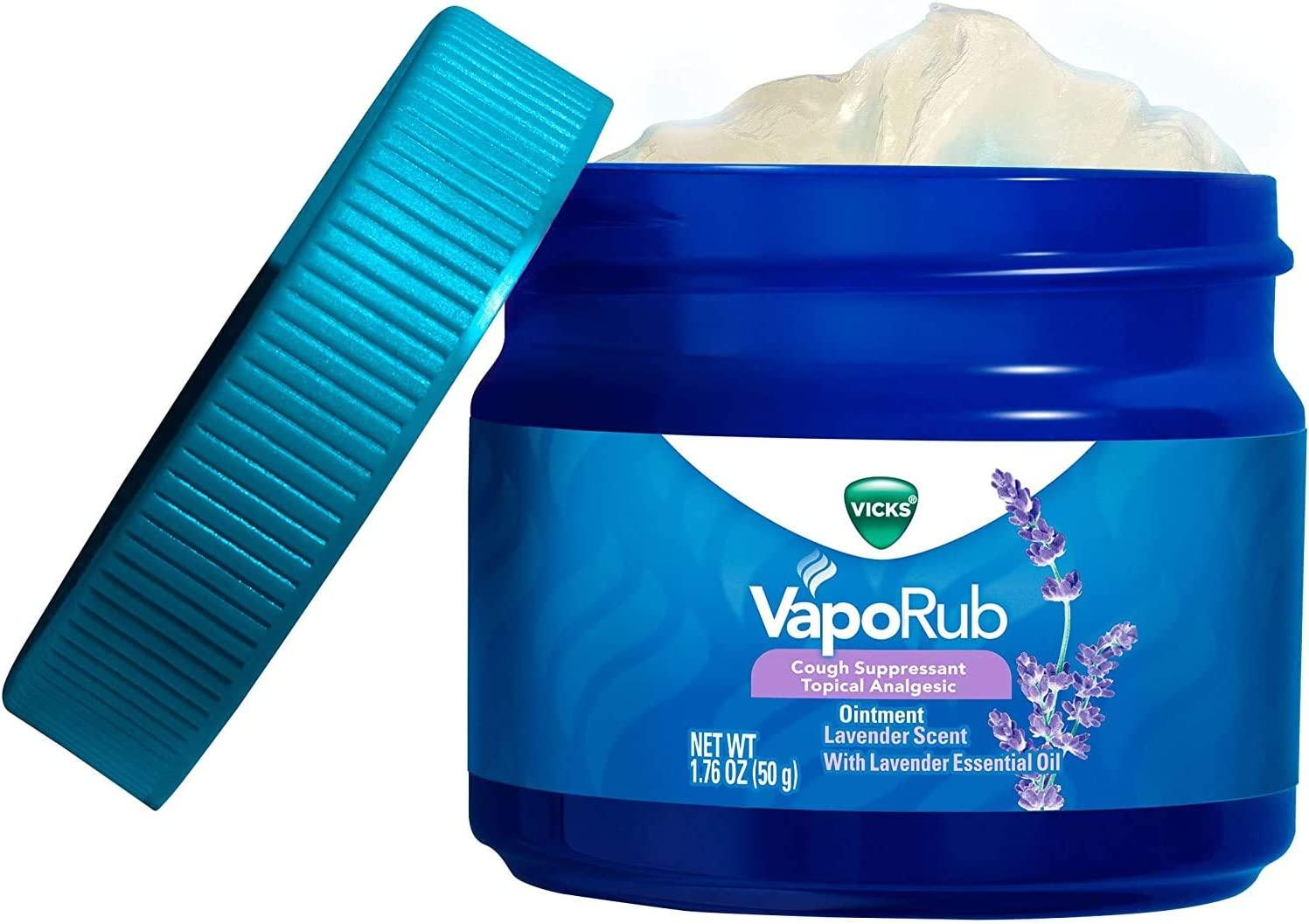 Vicks VapoRub Lavender Essential Oil Chest Rub Ointment Relief from