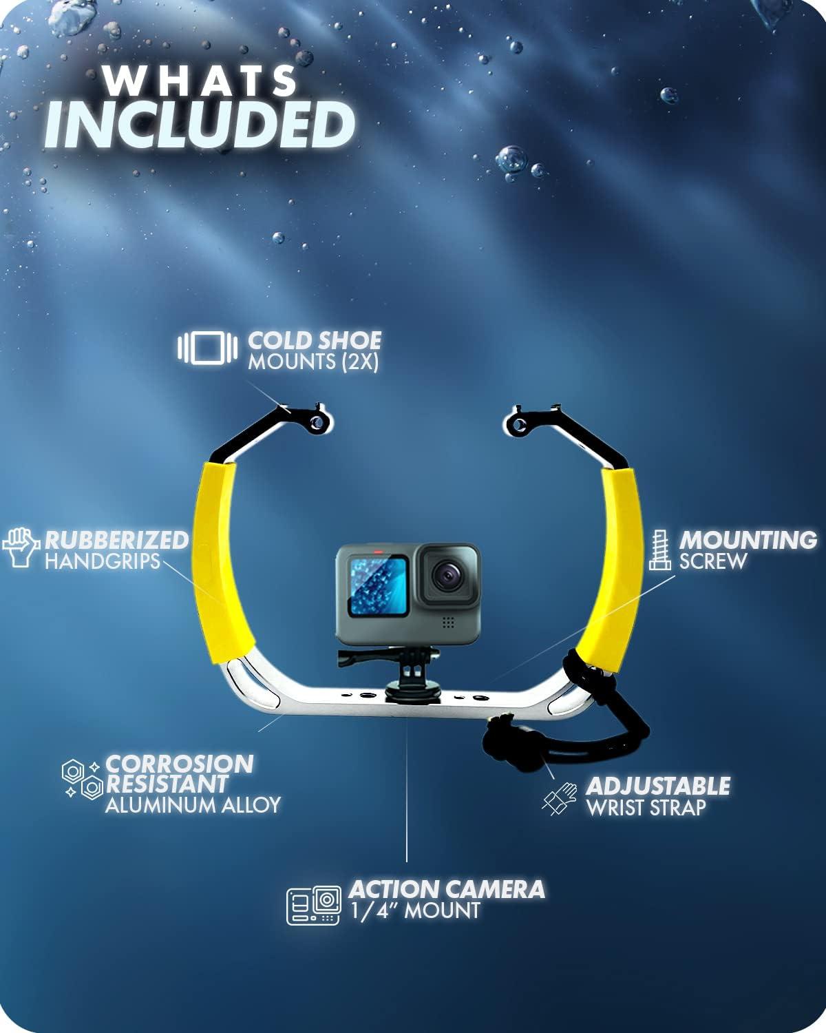 Gopro Dive Kit Movo XL Underwater Scuba Diving Rig Bundle W/