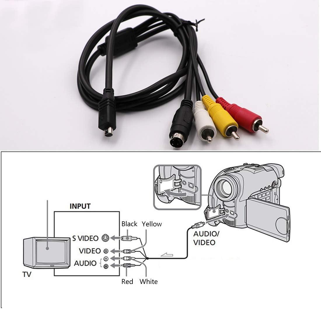 Vhbw Cavo Audio Video AV Sostituisce Sony VMC-20FR, VMC-30FR Per Fotocamera Digitale, Camera - Foto 6