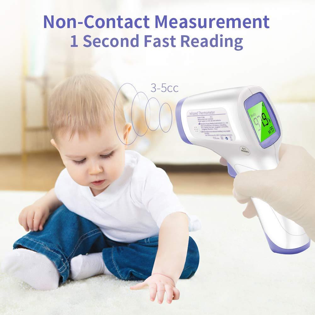  Infrared Forehead Thermometer, Non-Contact Forehead  Thermometer for Adults, Kids, Baby, Accurate Instant Readings No Touch  Infrared Thermometer with 3 in 1 Digital LCD Display for Face, Ear, Body :  Baby