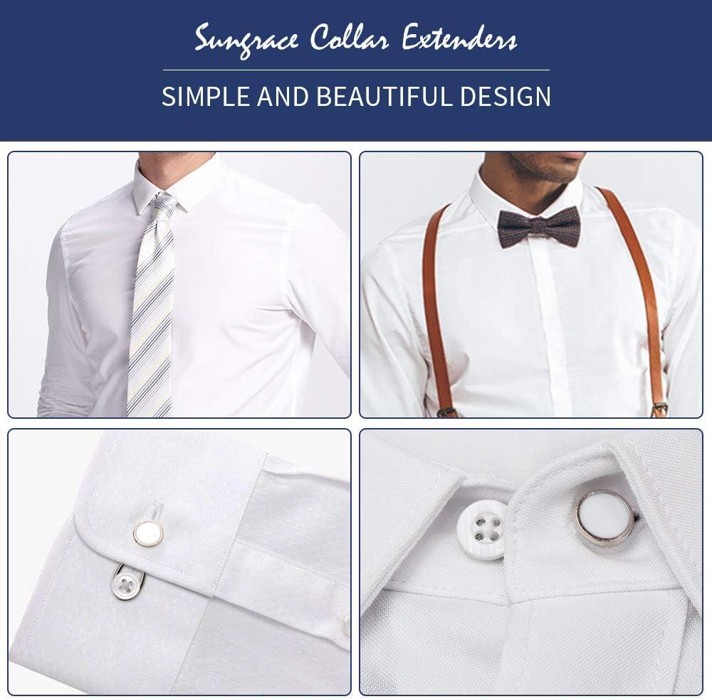 Sungrace Metal Collar and Buttons Extenders for Shirt Dress