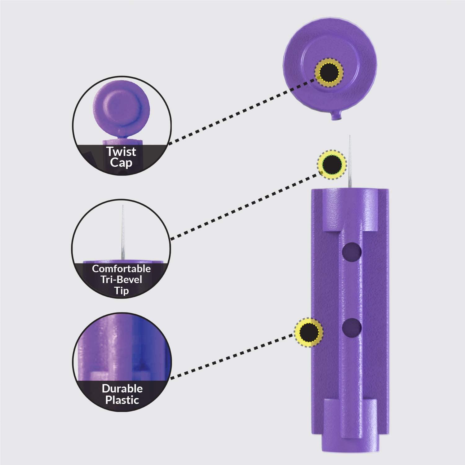 Ever Ready First Aid 30G Purple Lancets 300 Count Sterile TwistCap