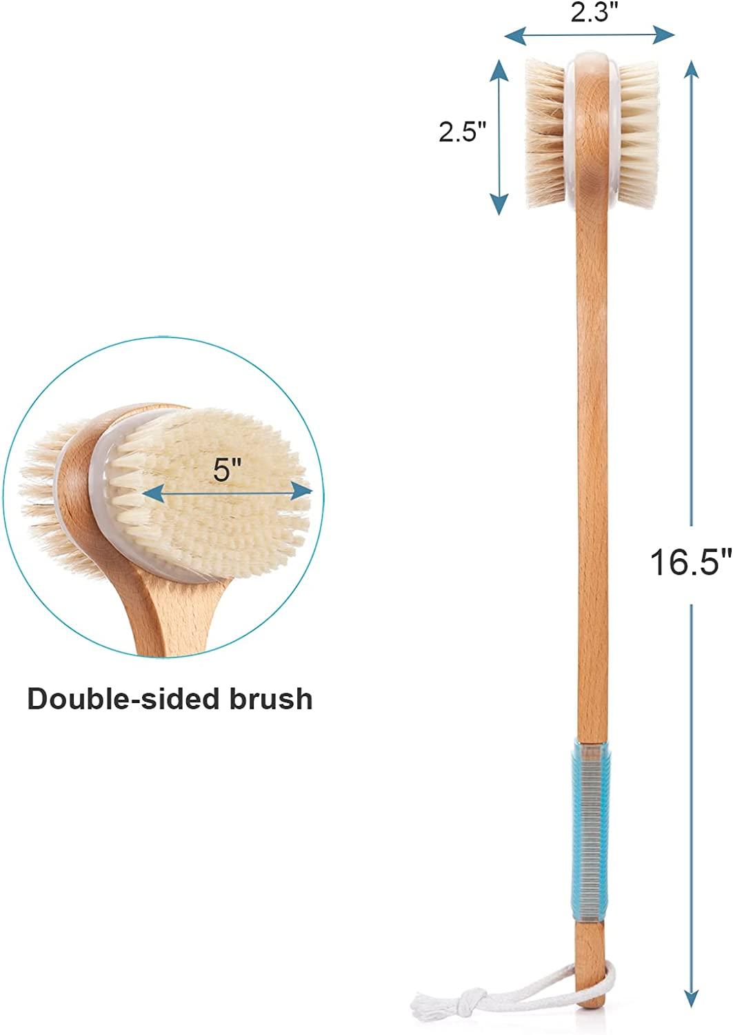 AmazerBath Shower Brush, Long Handle Bath Brush, Back Scrubber with