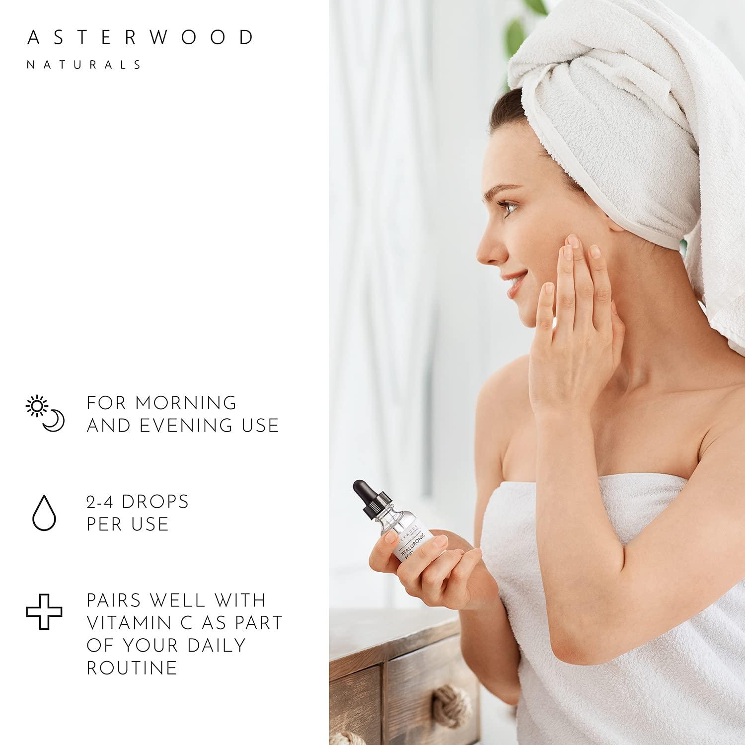 Asterwood Naturals Pure Hyaluronic Acid Serum for Face AntiAging