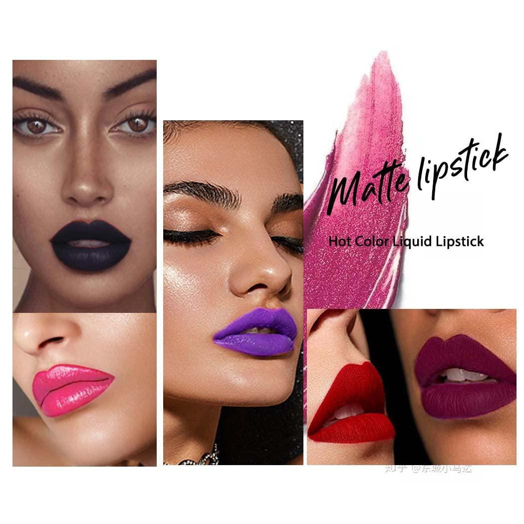 Velvet Nude Matte Liquid Lipsticks Non-Sticky Cup Long Lasting Lip Glaze  For Women Girls Daily Makeup