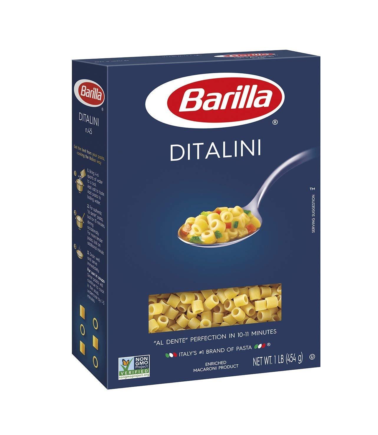 Barilla Ditalini Pasta, 16 Oz. (1 Lb.) Packages (Set of 2)