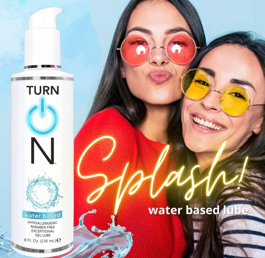 Turn on Water Based Sex Lube 12 Ounce Premium Personal Lubricant Long